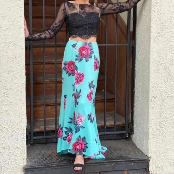 green emerald velvet dress Primavera 4514 Size 00 Black Keyhole Prom Dress – Glass Slipper Formals